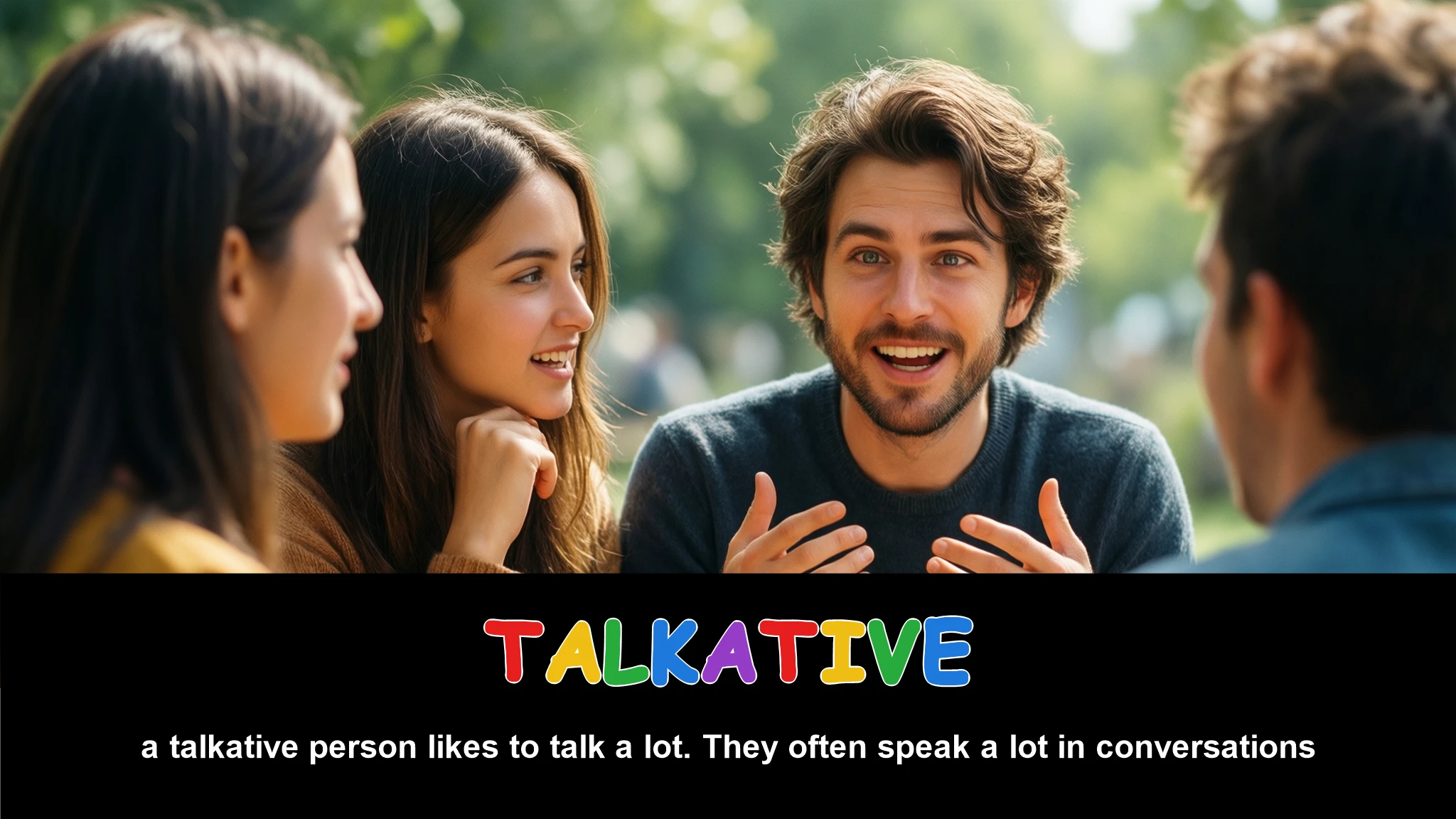 English Illustration for talkative